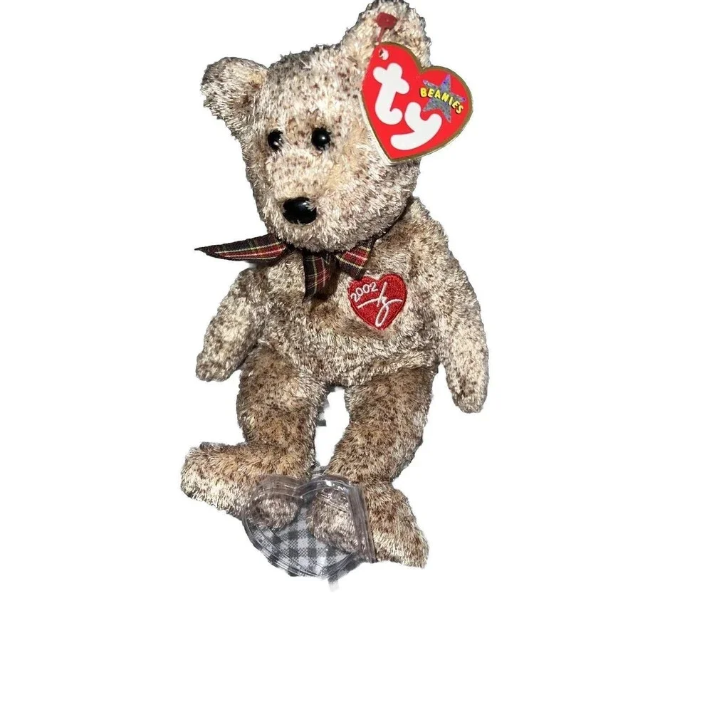 TY Beanie Baby - 2002 SIGNATURE BEAR - Retired (RARE w TAG ERROR)